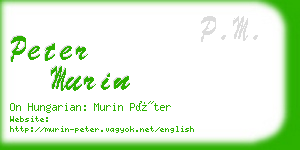 peter murin business card